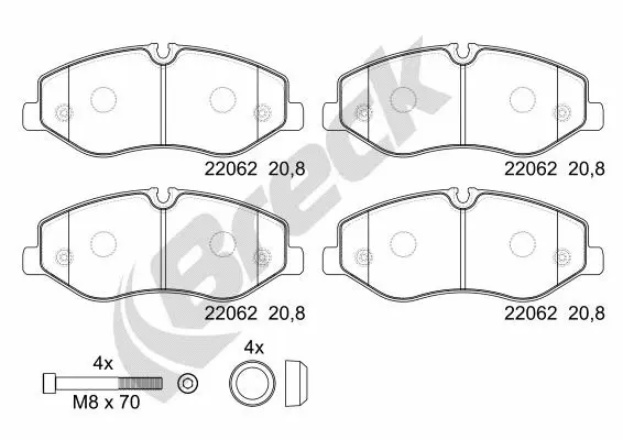 Brake Pad Set, disc brake (22062 00 703 00)