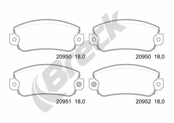 Brake Pad Set, disc brake (20950 00 702 10)