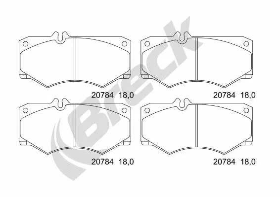 Brake Pad Set, disc brake (20784 00 703 10)