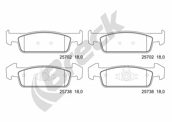 Brake Pad Set, disc brake (25738 00 702 00)
