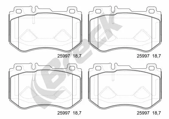 Brake Pad Set, disc brake (25997 00 701 00)