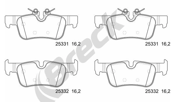Brake Pad Set, disc brake (25331 00 651 00)