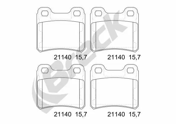 Brake Pad Set, disc brake (21140 00 704 00)