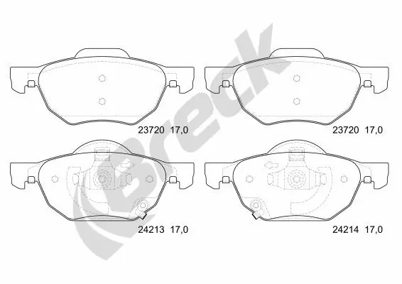 Brake Pad Set, disc brake (23720 00 701 10)
