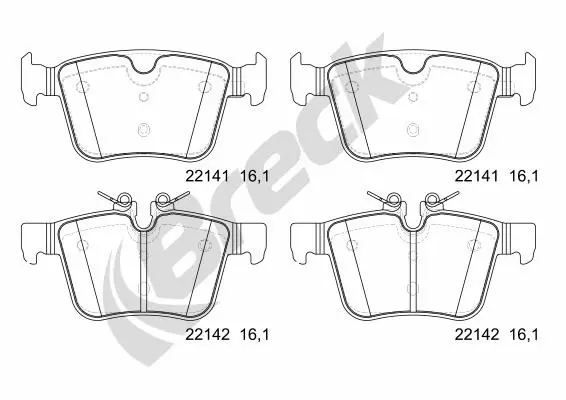 Brake Pad Set, disc brake (22141 00 554 00)