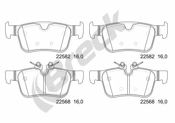 Brake Pad Set, disc brake (22568 00 554 00)