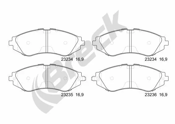 Brake Pad Set, disc brake (23234 00 701 10)