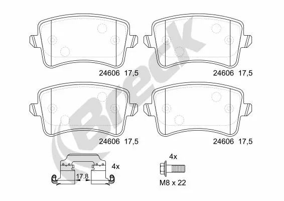 Brake Pad Set, disc brake (24606 00 554 10)
