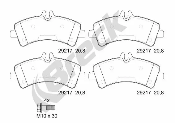 Brake Pad Set, disc brake (29217 00 703 00)