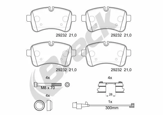 Brake Pad Set, disc brake (29232 00 703 00)