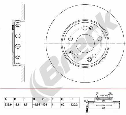 Brake Disc (BR 010 SA100)