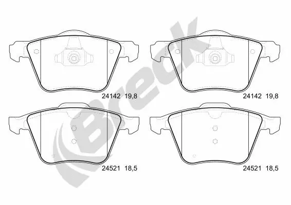 Brake Pad Set, disc brake (24142 00 551 00)