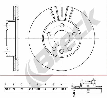 Brake Disc (BR 354 VA100)