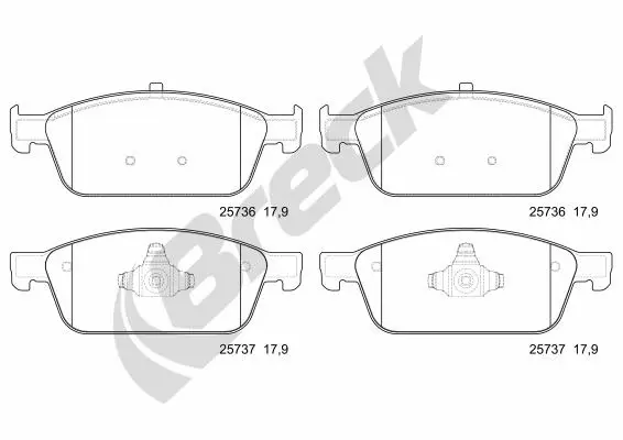 Brake Pad Set, disc brake (25736 00 701 00)