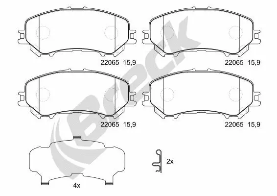 Brake Pad Set, disc brake (22065 00 701 10)