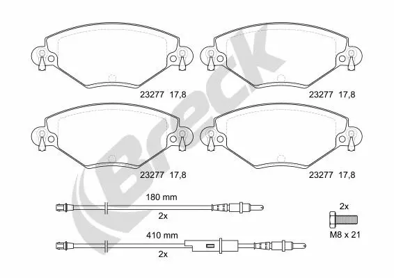 Brake Pad Set, disc brake (23277 00 701 10)