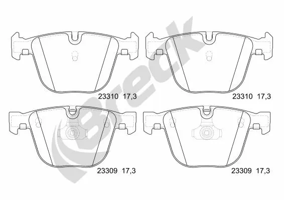 Brake Pad Set, disc brake (23309 00 702 10)