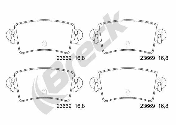 Brake Pad Set, disc brake (23669 00 703 10)