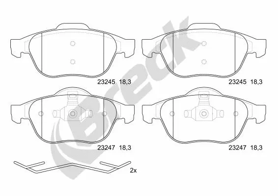 Brake Pad Set, disc brake (23245 00 701 00)