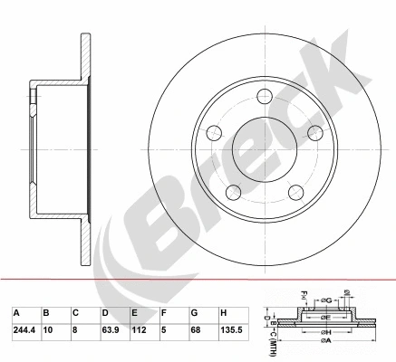 Brake Disc (BR 004 SA100)