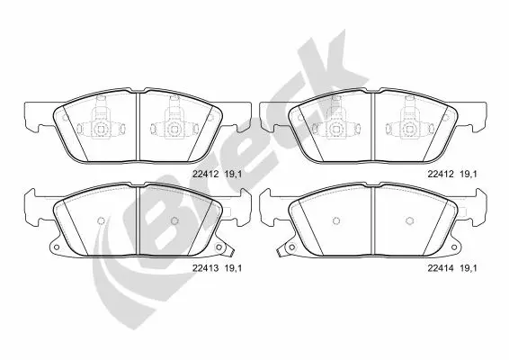 Brake Pad Set, disc brake (22412 00 701 00)