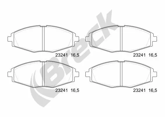 Brake Pad Set, disc brake (23241 00 702 00)