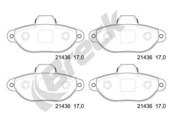 Brake Pad Set, disc brake (21436 00 702 00)