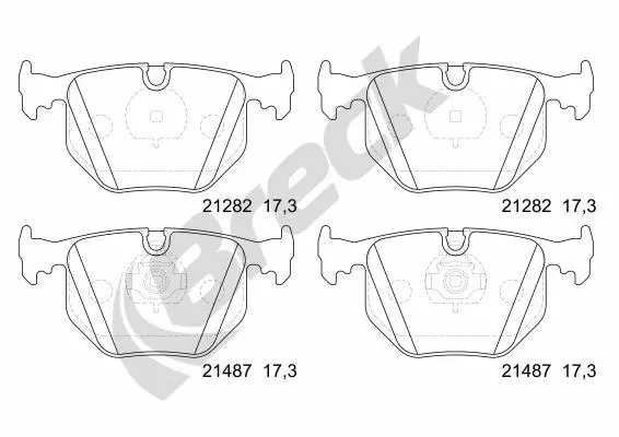 Brake Pad Set, disc brake (21282 00 702 00)