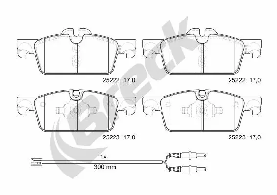 Brake Pad Set, disc brake (25222 00 701 00)