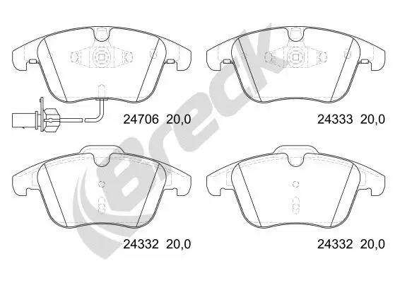 Brake Pad Set, disc brake (24706 00 551 10)