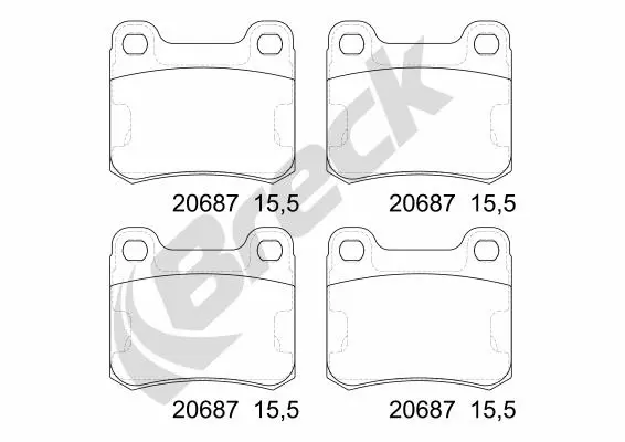 Brake Pad Set, disc brake (20687 10 704 00)