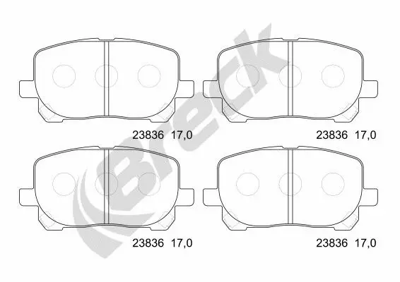 Brake Pad Set, disc brake (23836 00 701 00)