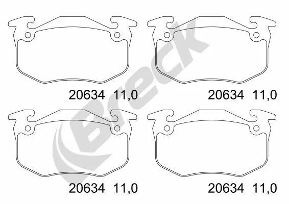 Brake Pad Set, disc brake (20634 00 702 00)
