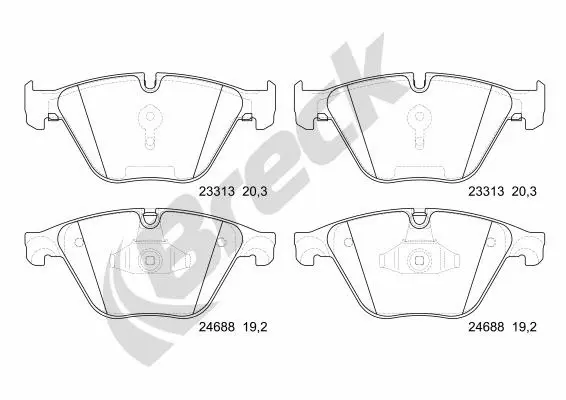 Brake Pad Set, disc brake (24688 00 551 10)