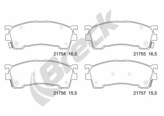 Brake Pad Set, disc brake (21754 00 701 10)