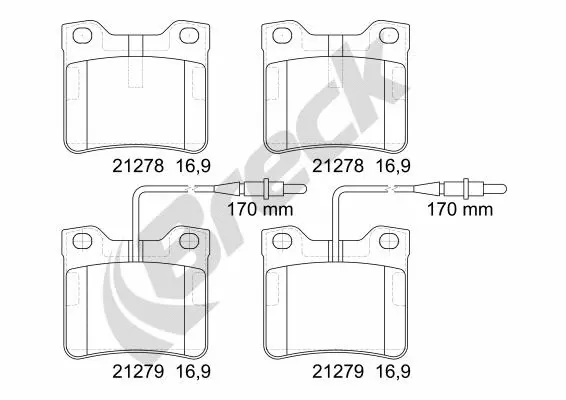 Brake Pad Set, disc brake (21278 00 701 10)