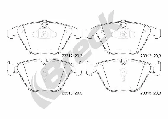 Brake Pad Set, disc brake (23312 00 551 20)