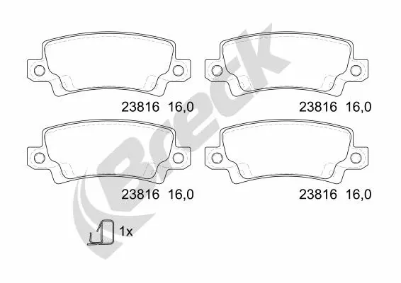 Brake Pad Set, disc brake (23816 00 704 10)