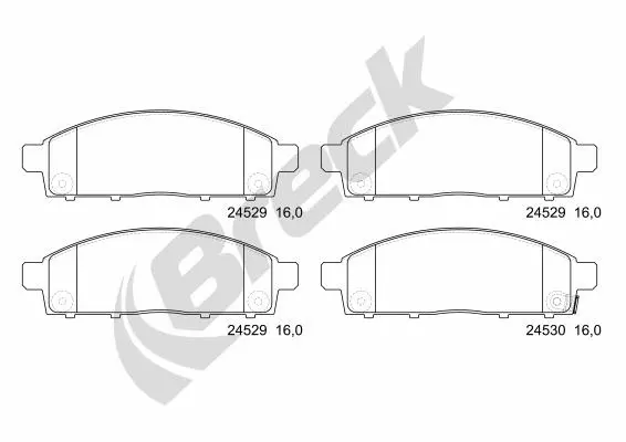 Brake Pad Set, disc brake (24529 00 701 10)