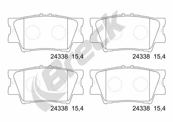 Brake Pad Set, disc brake (24338 00 704 00)