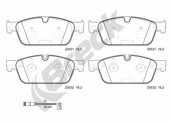 Brake Pad Set, disc brake (25531 00 552 00)