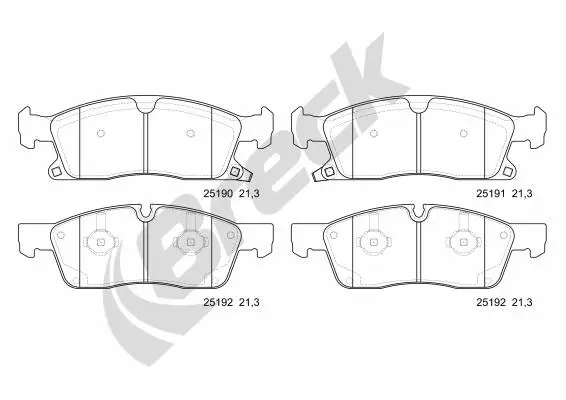 Brake Pad Set, disc brake (25190 00 551 00)