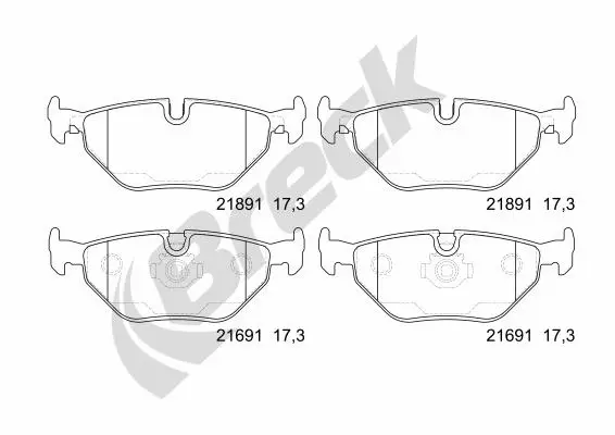 Brake Pad Set, disc brake (21691 00 702 00)