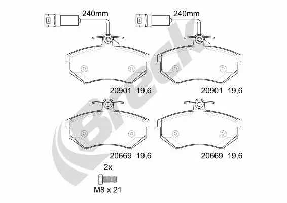 Brake Pad Set, disc brake (20669 10 701 10)