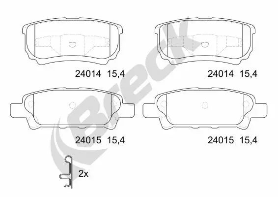 Brake Pad Set, disc brake (24014 00 702 10)
