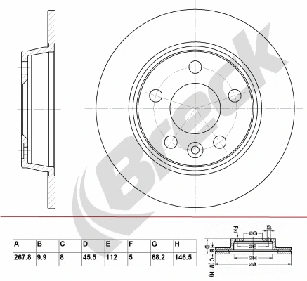 Brake Disc (BR 014 SA100)