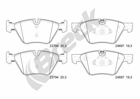 Brake Pad Set, disc brake (24697 00 551 00)