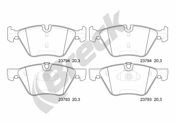 Brake Pad Set, disc brake (23794 00 701 00)