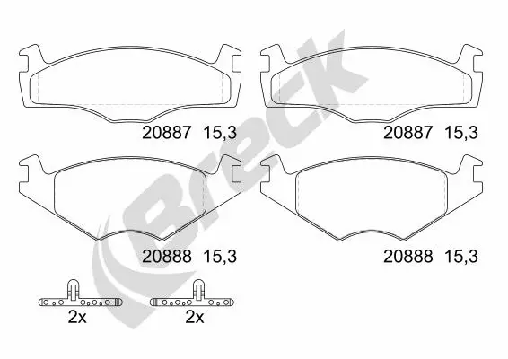 Brake Pad Set, disc brake (20887 00 702 00)