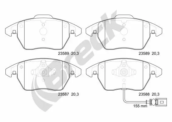 Brake Pad Set, disc brake (23587 00 701 10)